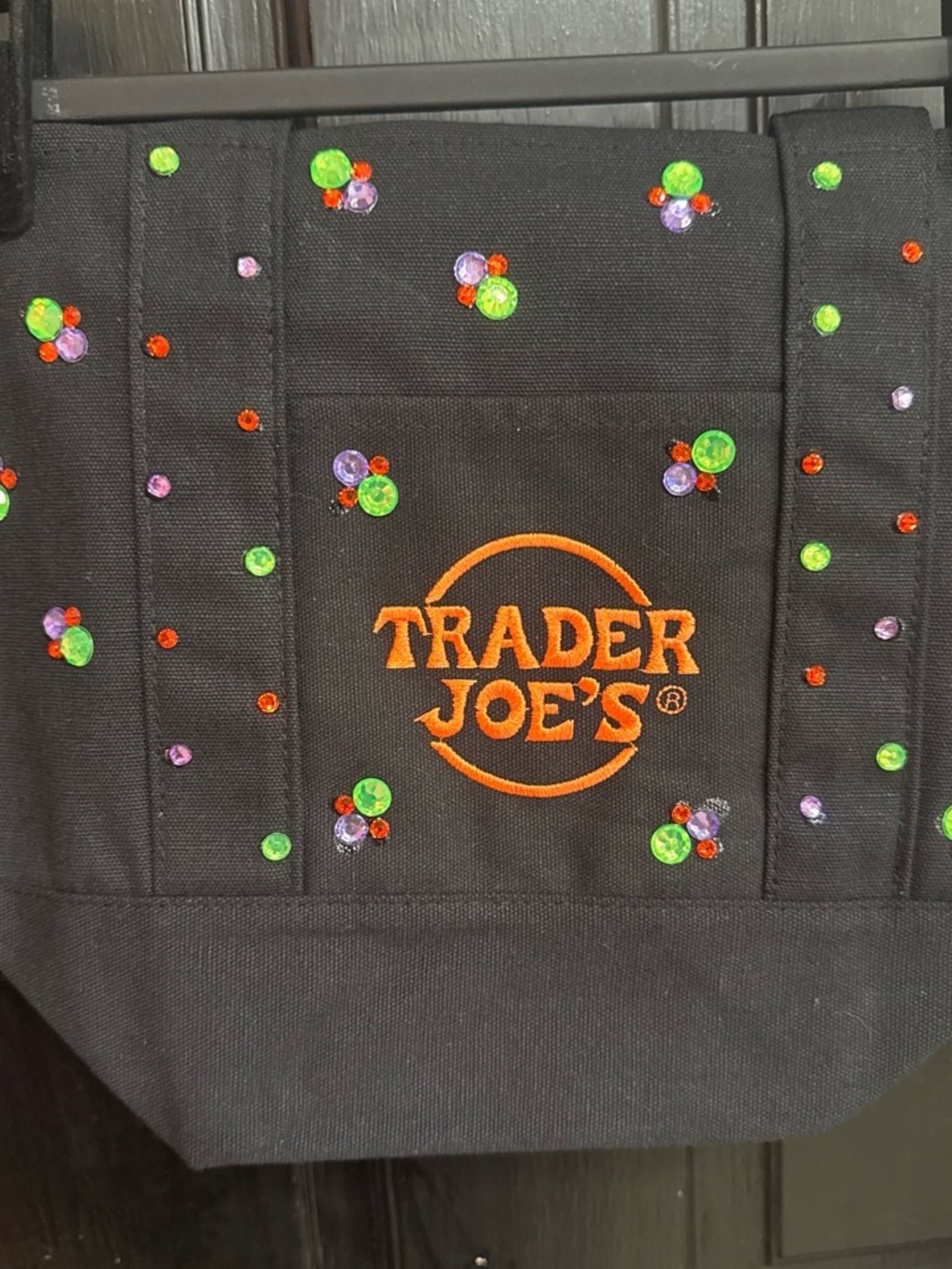 Trader Joe's Kids Black Bottoms with Colorful Gem Accents